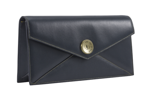 THE UPTOWN ENVELOPE ✧ Navy Leather